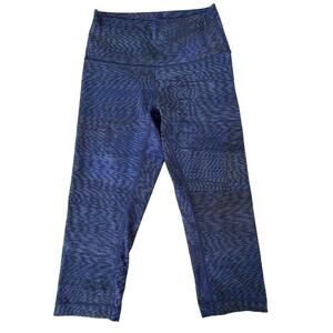 Lululemon Athletica Sz 4 Blue Heathered Align Hirise Luxtreme Cropped Leggings